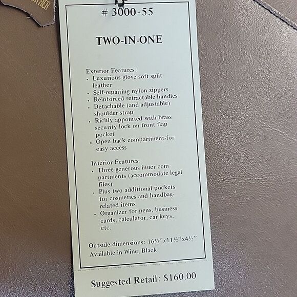 Leed's Finest Leather Two In One Portfolio Business Case NIB - Picture 8 of 10